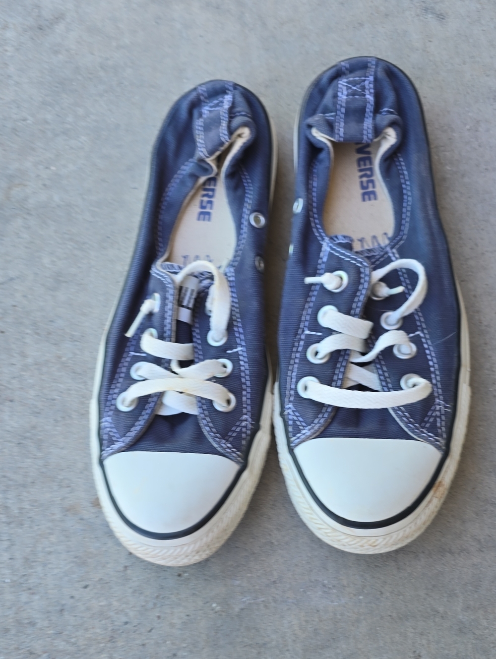 Converse Kids Low Top Canvas Sneakers in Navy Blue